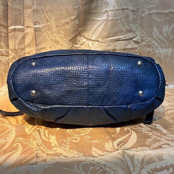 B. Makowsky double handle black large pebble leather texture bag.  10-B1Cb - Picture 8 of 10